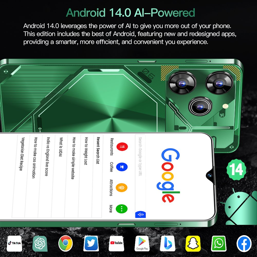 2+16GB 3G Cheap New Unlocked Pova 6 Pro Clone Cell Mobile Phone Private White Label Smartphone